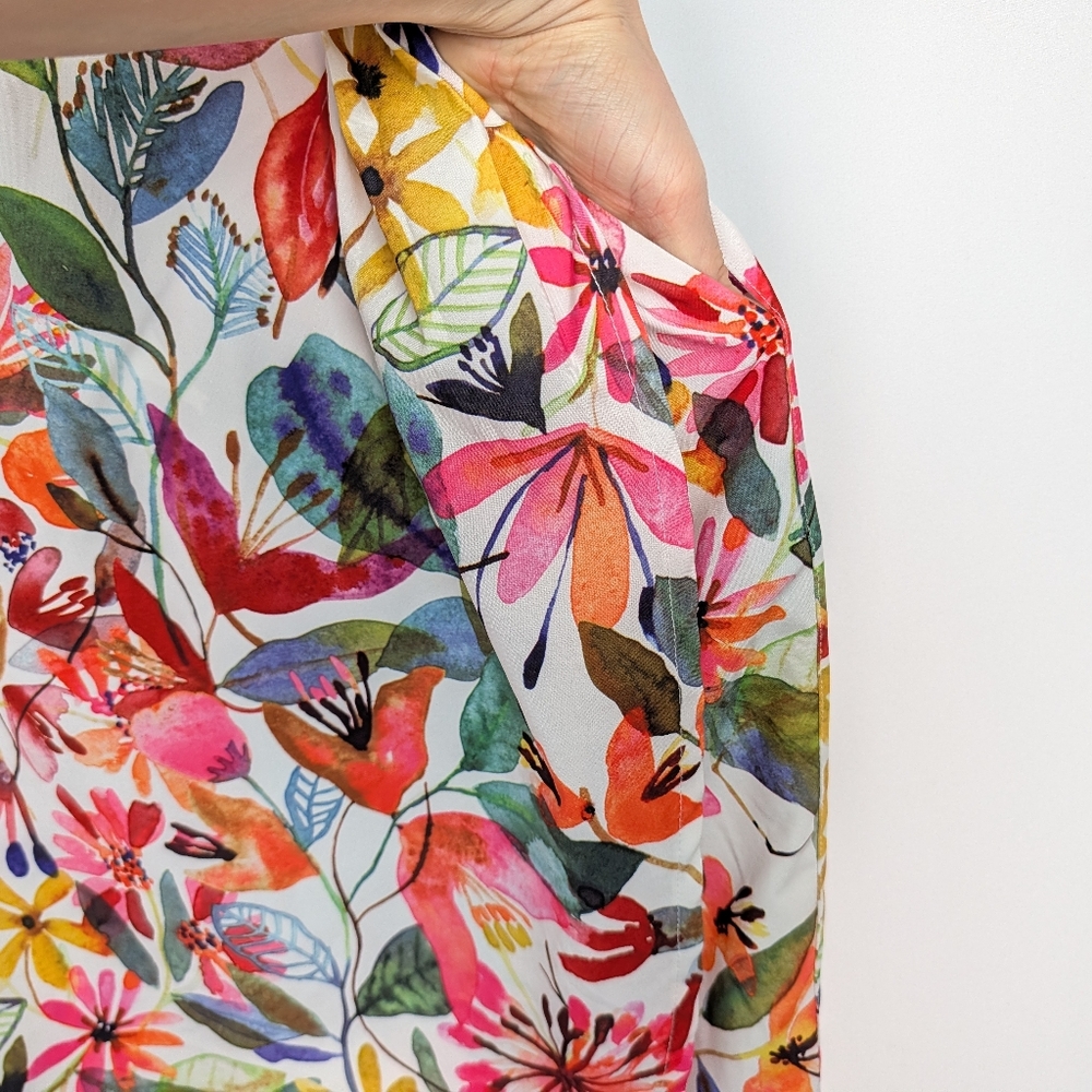 RipSkirt Hawaii Wrap Skirt Length‎ 3 Wildflower Watercolor Beach Cover Up - Picture 10 of 16